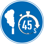 45 second smoke duration sign